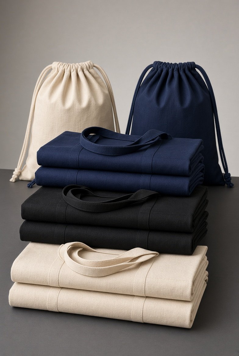 Branded corporate conference totes and drawstring bags